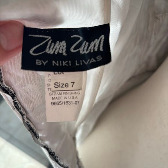 Vintage 90's Y2K Zum Zum Niki Livas Formal Dress Lace Sheer Whimsygoth Size 7 - Picture 4 of 10
